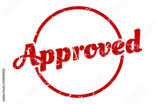 approved sign. approved round vintage grunge stamp. approved