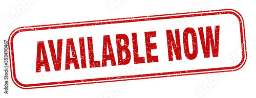 available now stamp. available now square grunge sign. label