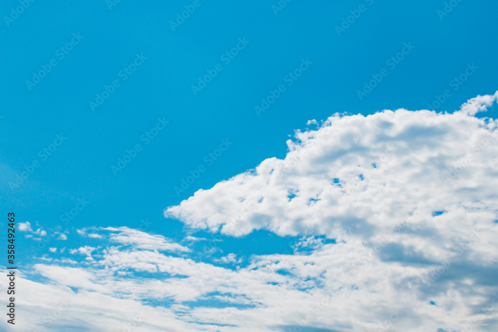 Pronounced white clouds in the sky Pronounced white clouds in the sky