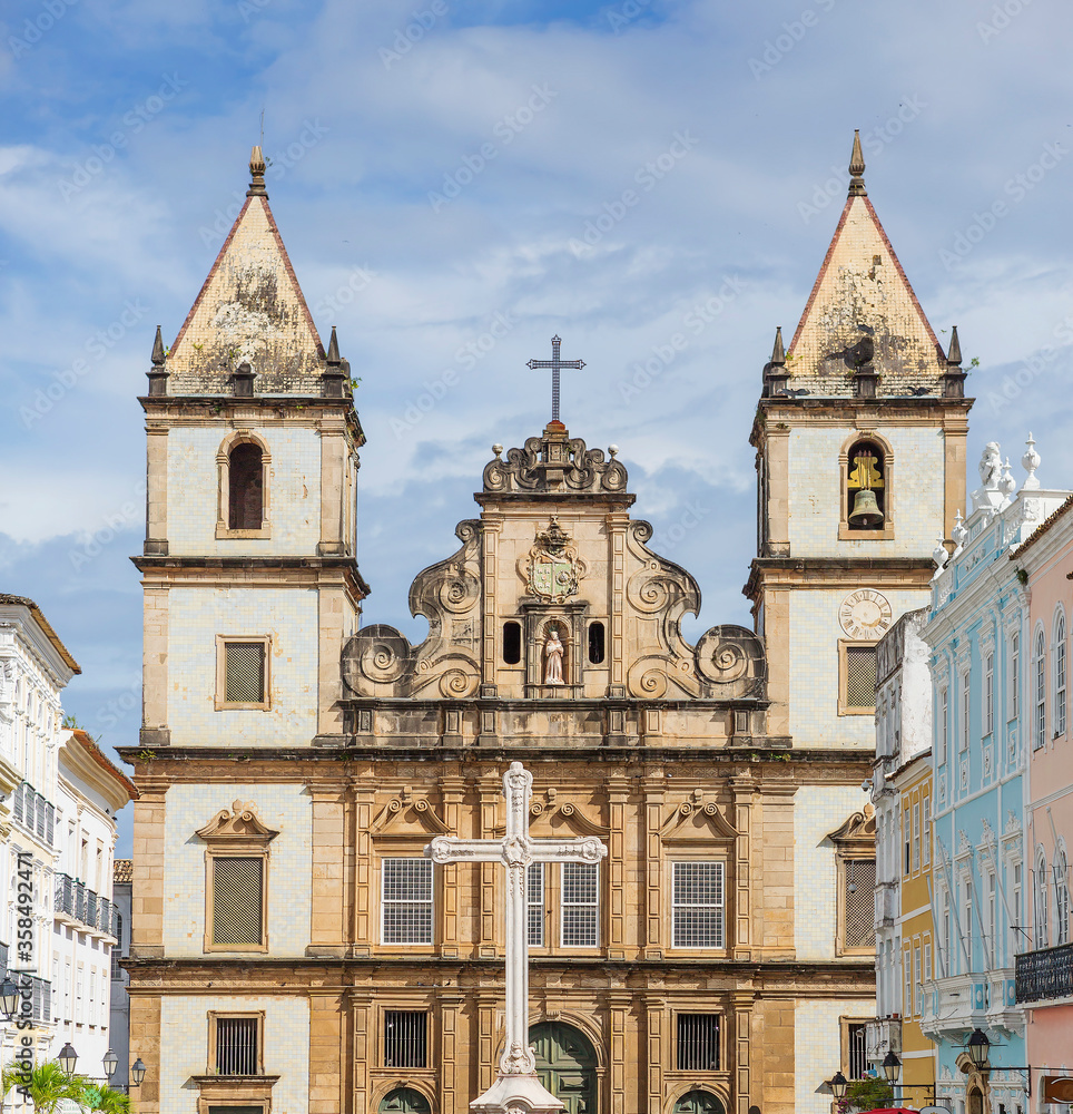 Salvador, Brazil, San Francisco Church.
 The Church of San Francisco is an important historical and colonial monument of Brazil, considered the most beautiful example of the Brazilian Baroque. 