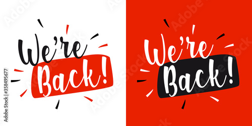 We are back