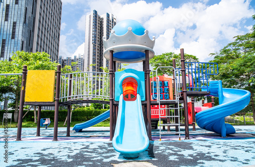 Children's playground in residential area of Nansha District, Guangzhou photo