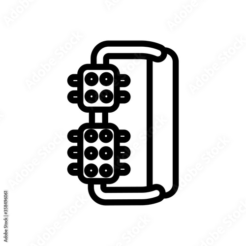 cellulite therapy massager icon vector. cellulite therapy massager sign. isolated contour symbol illustration