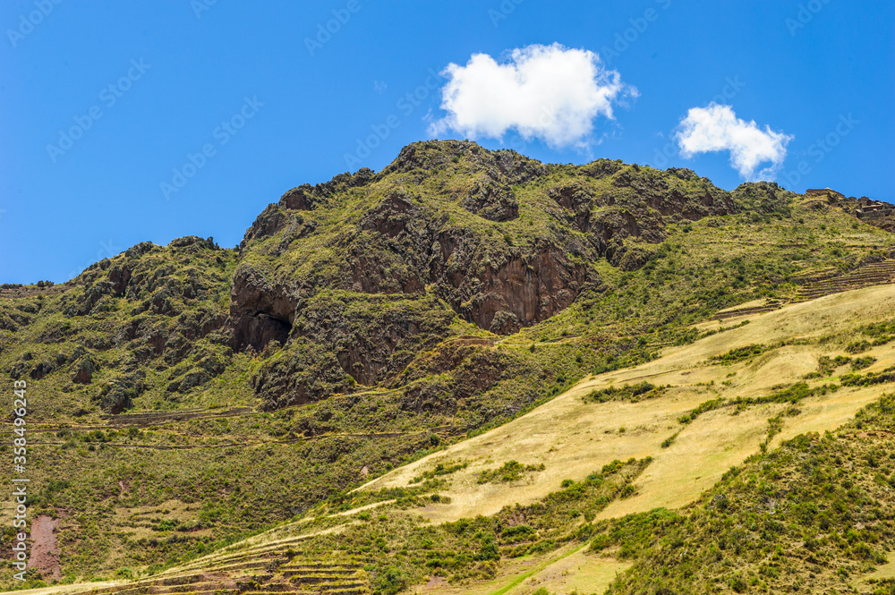 Naklejka premium It's Landscape of the Andes of Peru, the longest continental mou