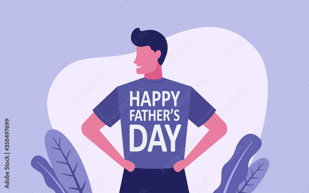 Happy Father's Day Flat Design Vector, People Vector Happy Father's Day Flat Design Vector, People Vector