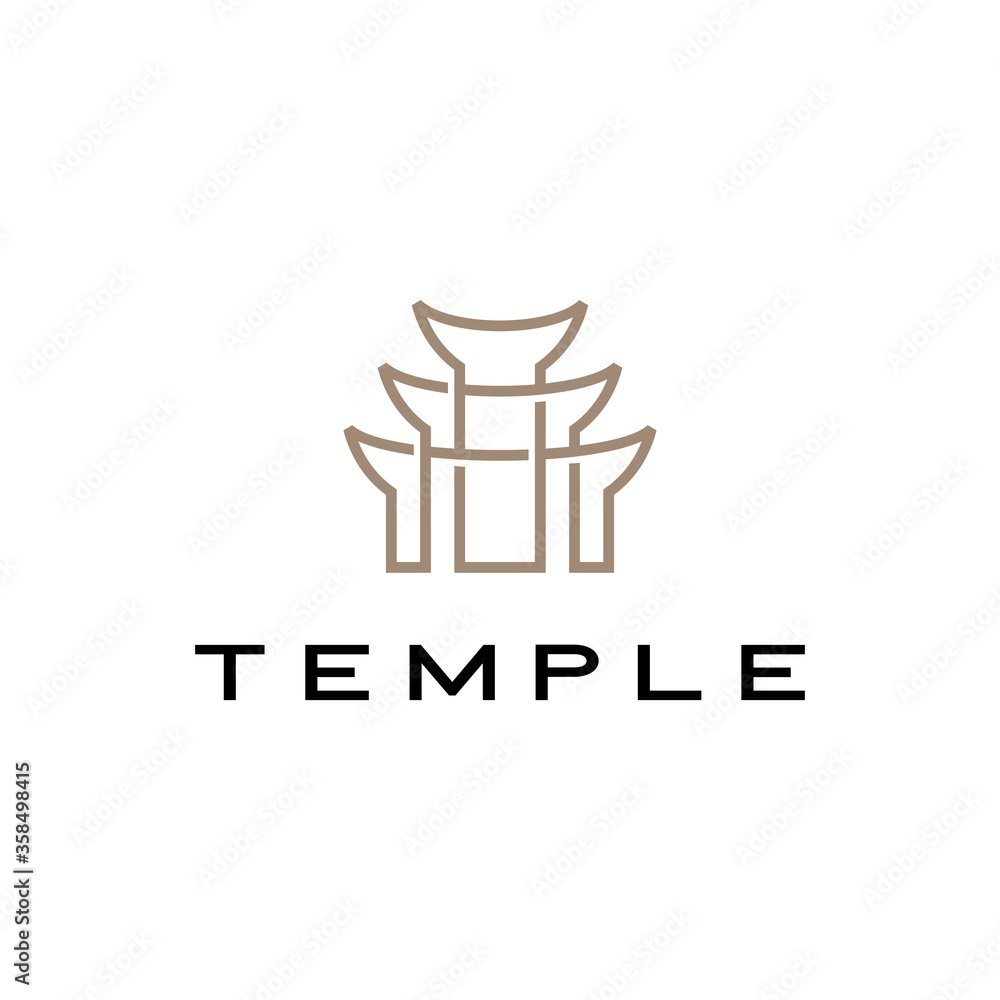 temple logo vector icon illustration temple logo vector icon illustration