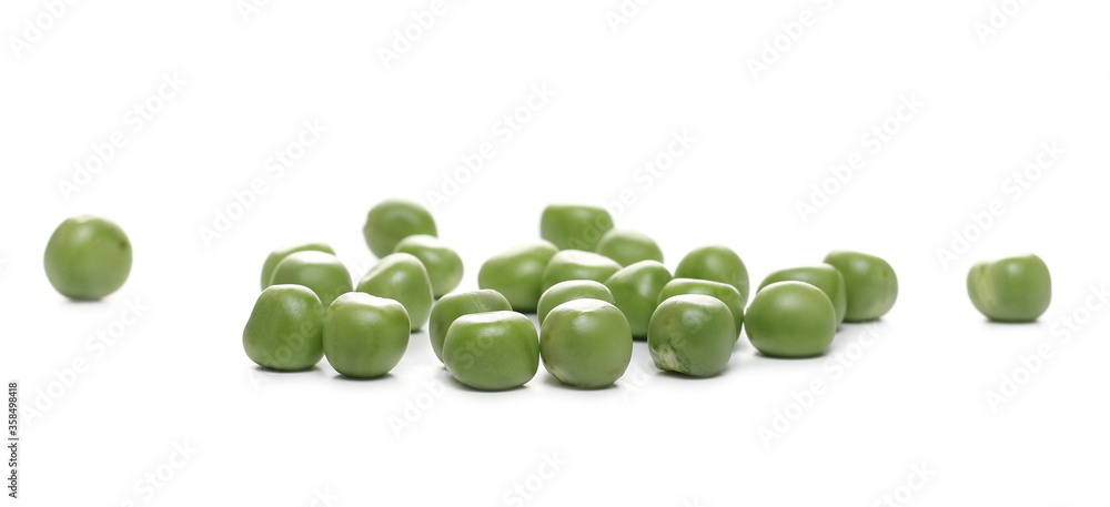 Green peas isolated on white background Green peas isolated on white background