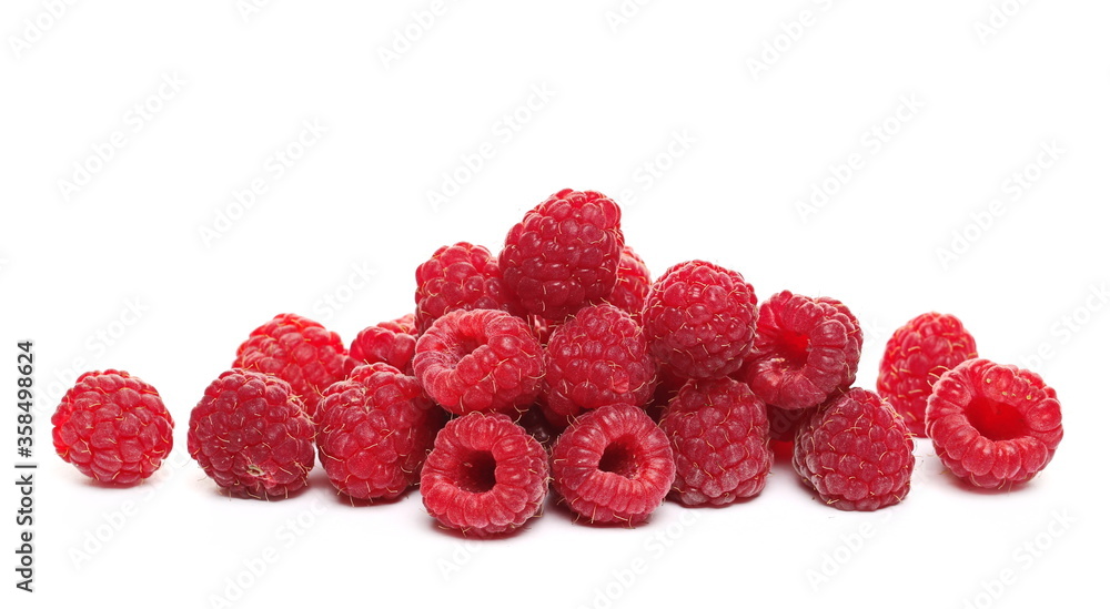 Fresh raspberries isolated on white background Fresh raspberries isolated on white background