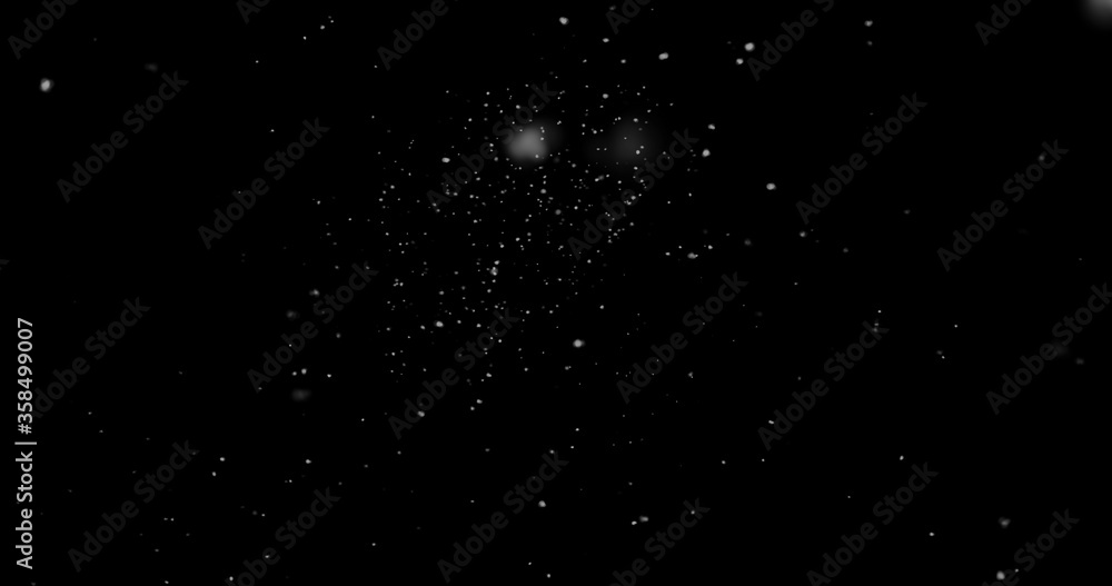 abstract Flying dust particles on a black background abstract Flying dust particles on a black background