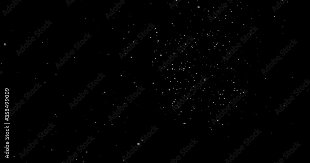abstract Flying dust particles on a black background abstract Flying dust particles on a black background