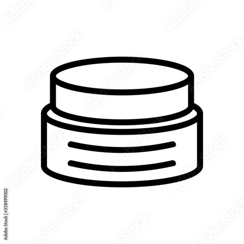 anti cellulite cream container icon vector. anti cellulite cream container sign. isolated contour symbol illustration