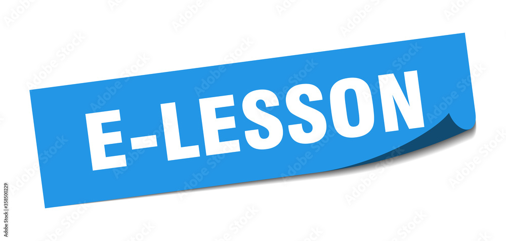 e-lesson sticker. e-lesson square isolated sign. e-lesson label e-lesson sticker. e-lesson square isolated sign. e-lesson label