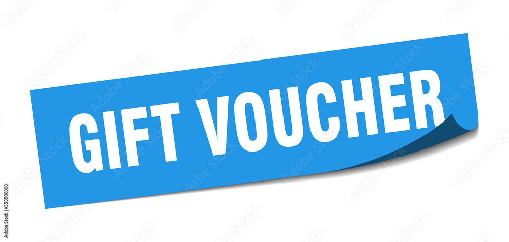 gift voucher sticker. gift voucher square isolated sign. gift voucher label