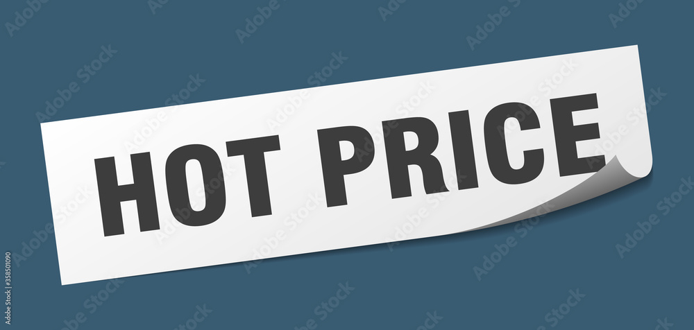 hot price sticker. hot price square isolated sign. hot price label