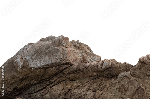 rock in the mountains isolated on white background
