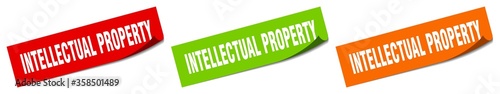 intellectual property sticker. intellectual property square isolated sign. intellectual property label