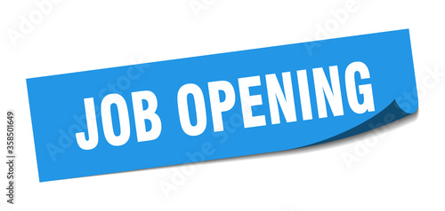 job opening sticker. job opening square isolated sign. job opening label