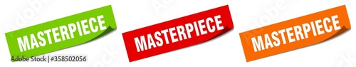 masterpiece sticker. masterpiece square isolated sign. masterpiece label