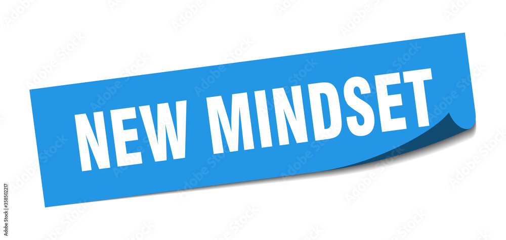 new mindset sticker. new mindset square isolated sign. new mindset label