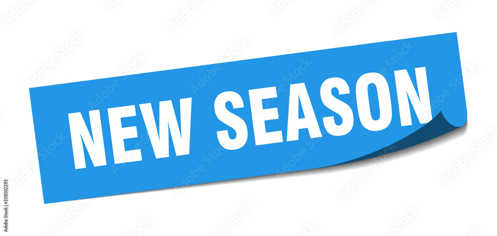 new season sticker. new season square isolated sign. new season label