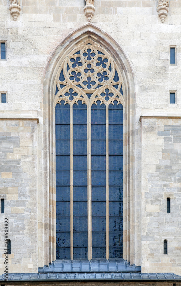 Window of a gothic cathedral