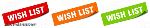 wish list sticker. wish list square isolated sign. wish list label