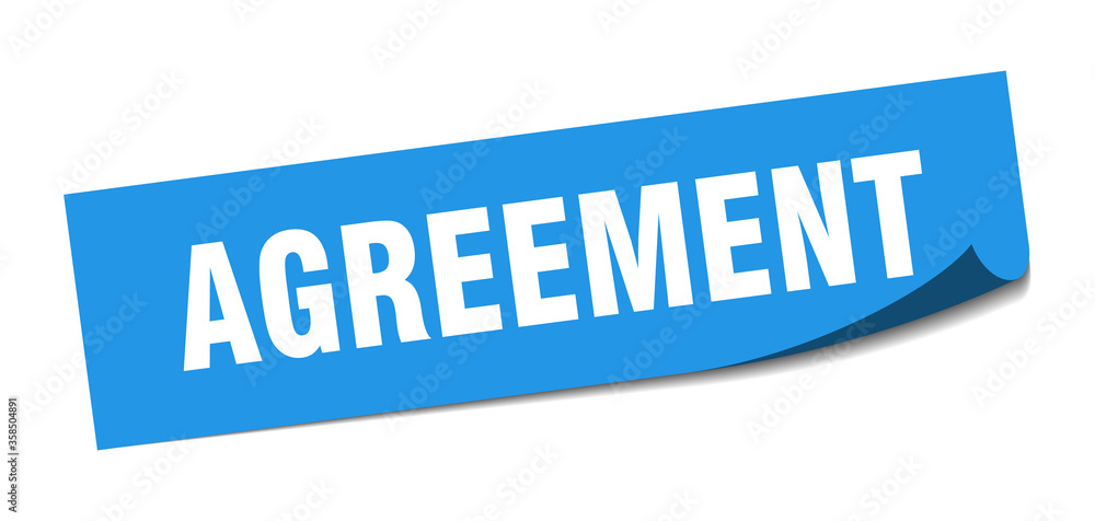 agreement sticker. agreement square isolated sign. agreement label agreement sticker. agreement square isolated sign. agreement label