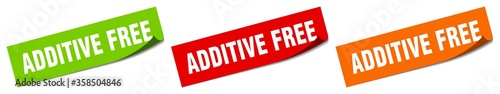 additive free sticker. additive free square isolated sign. additive free label