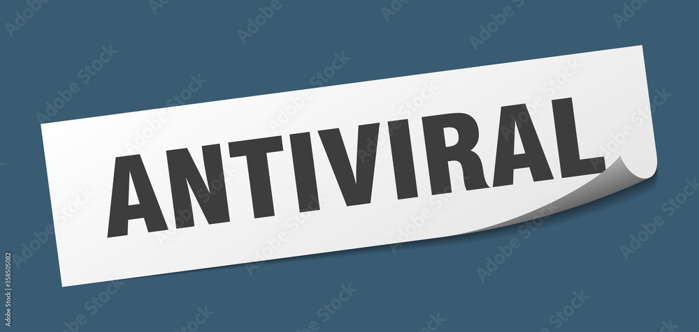 antiviral sticker. antiviral square isolated sign. antiviral label