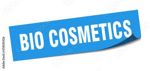 bio cosmetics sticker. bio cosmetics square isolated sign. bio cosmetics label