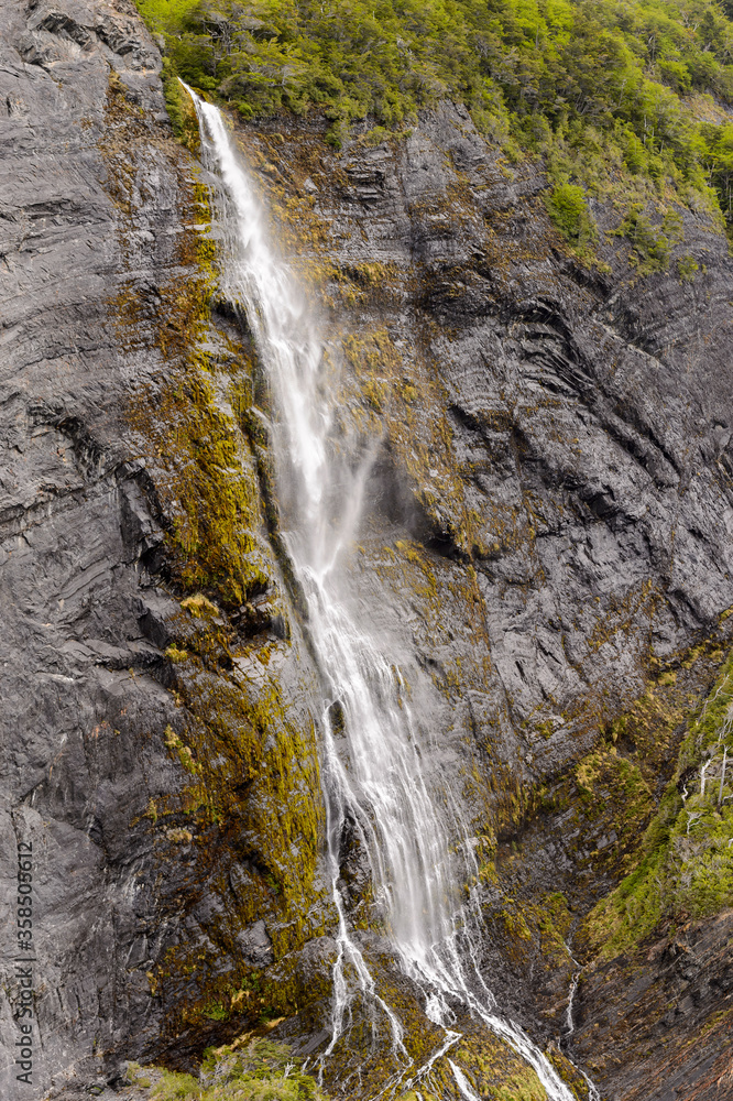It's Water fall in Bernardo O'Higgins National Park, Chile
