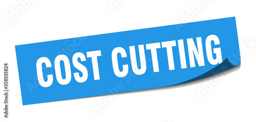 cost cutting sticker. cost cutting square isolated sign. cost cutting label