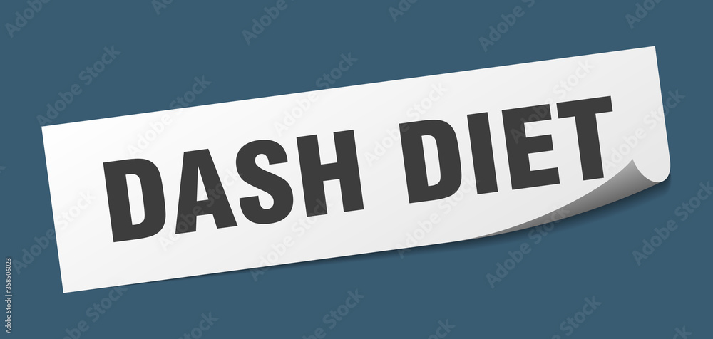 dash diet sticker. dash diet square isolated sign. dash diet label