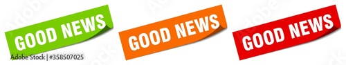 good news sticker. good news square isolated sign. good news label