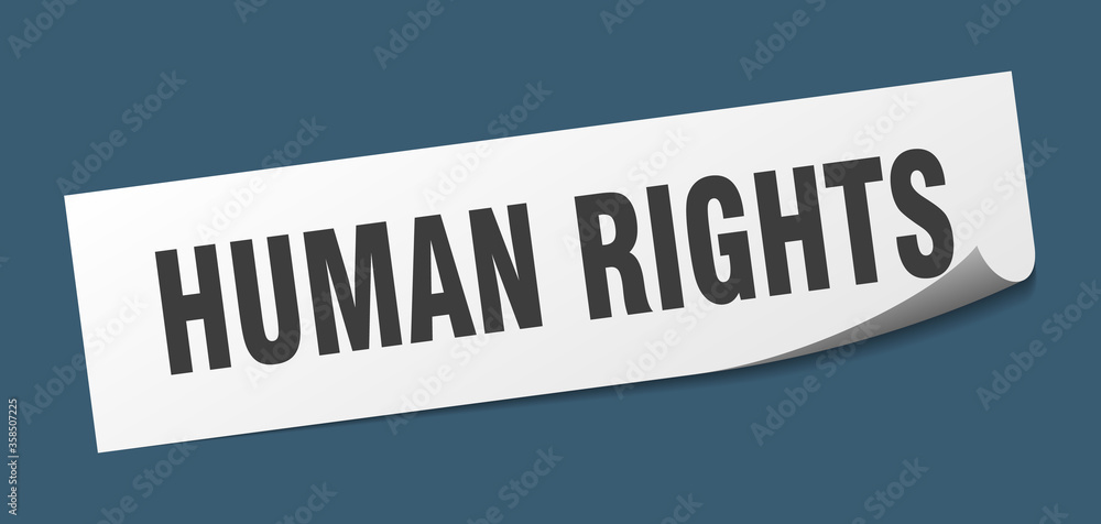 human rights sticker. human rights square isolated sign. human rights label