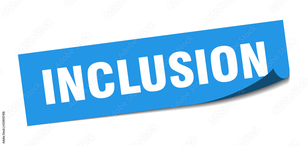 inclusion sticker. inclusion square isolated sign. inclusion label inclusion sticker. inclusion square isolated sign. inclusion label