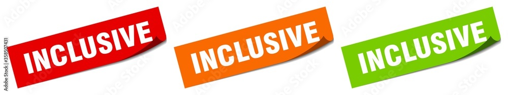 inclusive sticker. inclusive square isolated sign. inclusive label inclusive sticker. inclusive square isolated sign. inclusive label