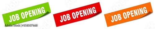 job opening sticker. job opening square isolated sign. job opening label