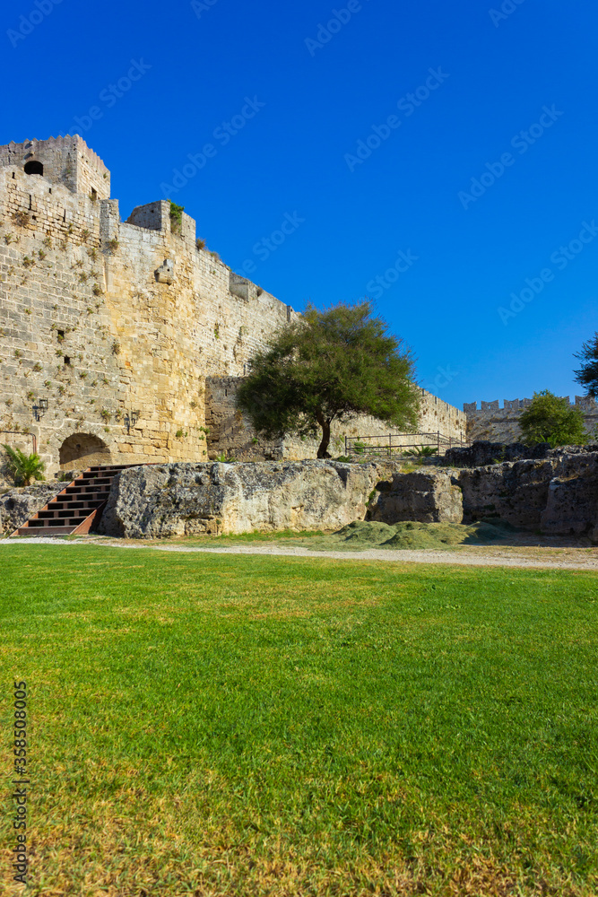Greece, the fortress of the island of Rhodes. The residence of the master of chivalry (fortress)
