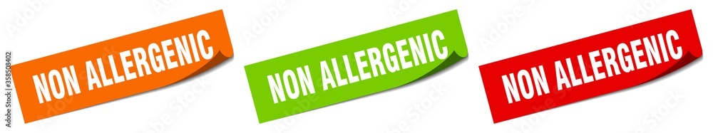 non allergenic sticker. non allergenic square isolated sign. non allergenic label non allergenic sticker. non allergenic square isolated sign. non allergenic label
