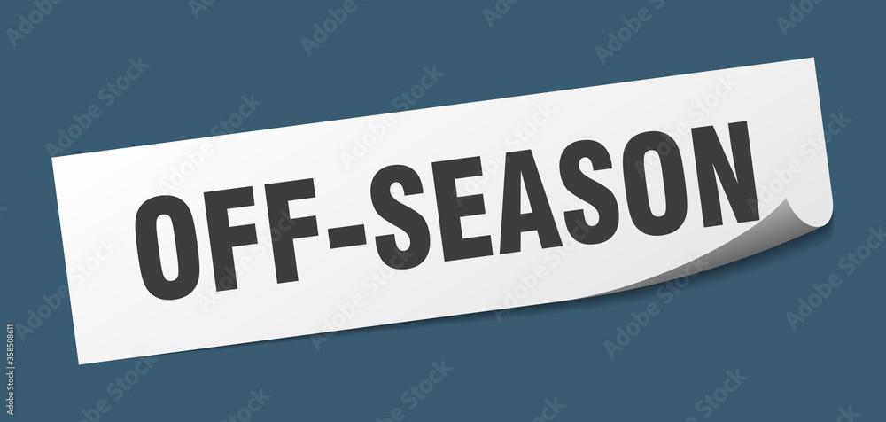 off-season sticker. off-season square isolated sign. off-season label