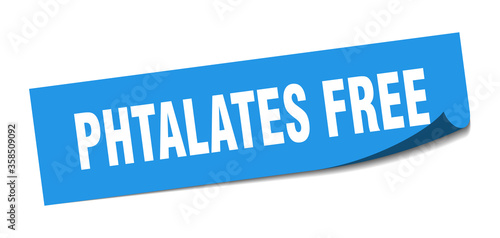 phtalates free sticker. phtalates free square isolated sign. phtalates free label