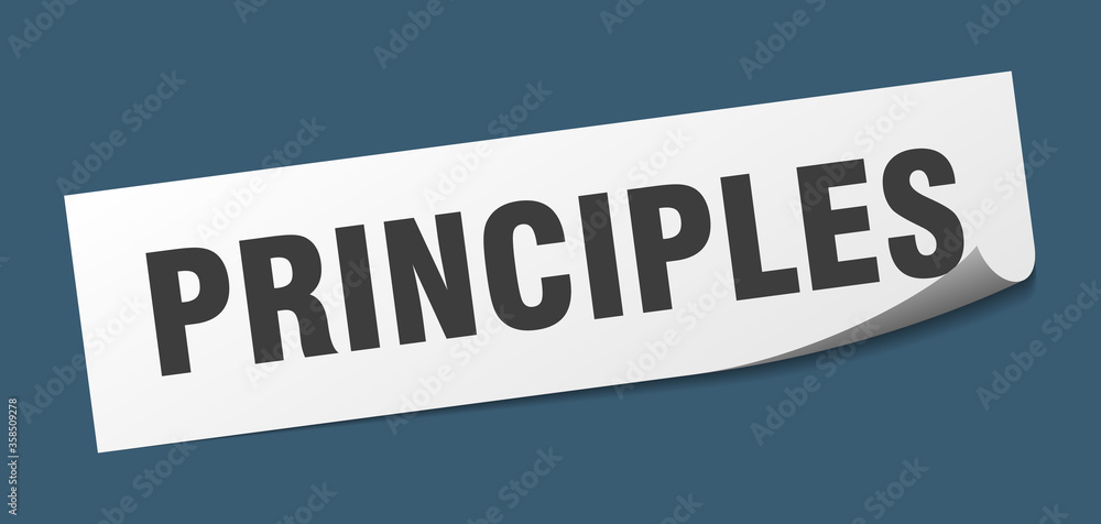 principles sticker. principles square isolated sign. principles label