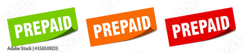 prepaid sticker. prepaid square isolated sign. prepaid label