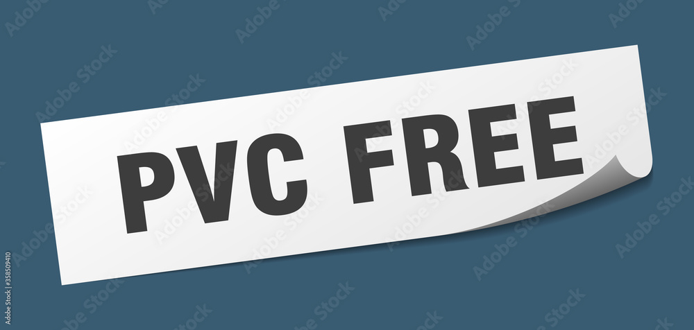 pvc free sticker. pvc free square isolated sign. pvc free label