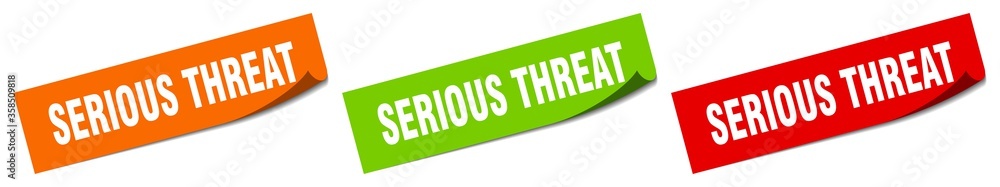 serious threat sticker. serious threat square isolated sign. serious threat label serious threat sticker. serious threat square isolated sign. serious threat label