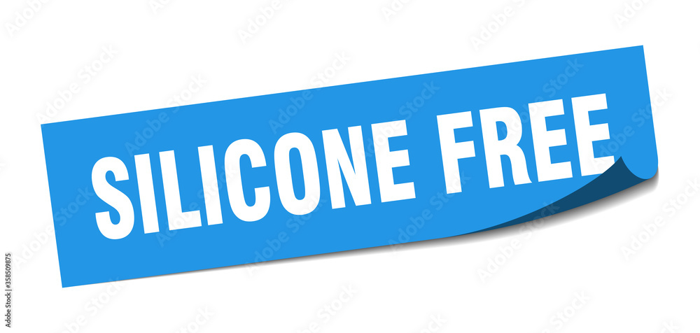 silicone free sticker. silicone free square isolated sign. silicone free label