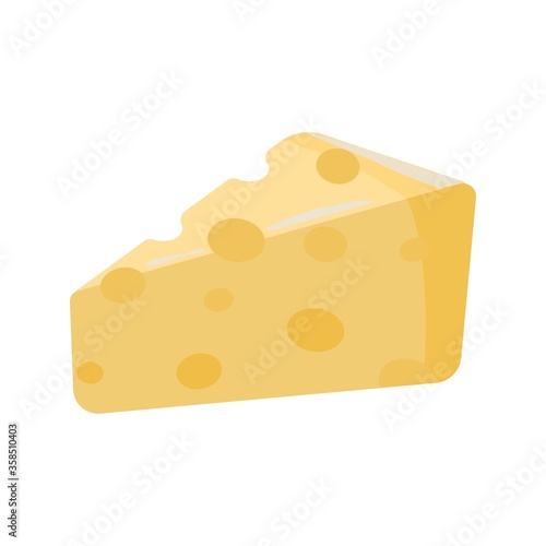 Image of cheese on a white background. Vector image, eps 10