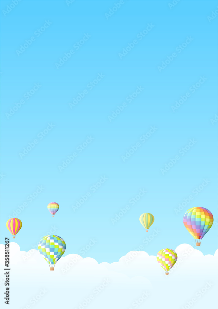 空と気球の背景