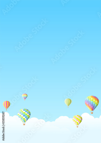空と気球の背景